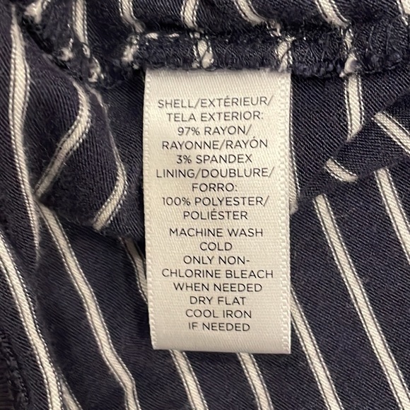 LOFT Petite Navy and White Striped Tank Dress - Size XSP - Picture 8 of 8